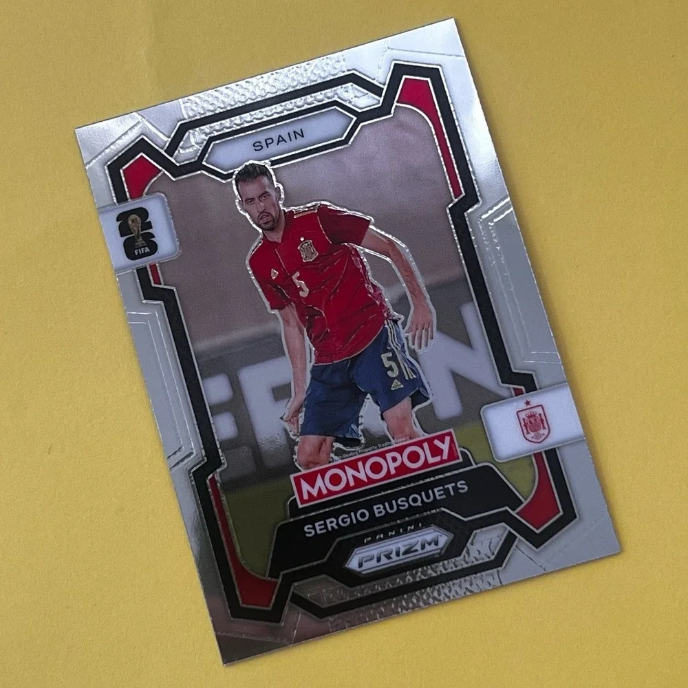 2026 Panini Prizm Monopoly FIFA World Cup Sergio Busquets Silver Prizm Spain #45